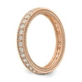 thumbnail image 5 of 14k Rose Gold Round Diamond Eternity Wedding Band Milgrain Edge Ring Size 5.5 - 3/4 Ct., 5 of 5