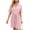 Pink, variant on Wensltd Summer Nightgowns for Women Short Sleeve Solid Color Collared Sleep Dress Loose Fit Comfortable Soft Home Wear Blue XL