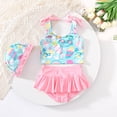 thumbnail image 2 of adviicd Bas de Maillot de Bain pour Filles Bas de Maillot de Bain pour Filles 2 Pcs Nœud devant Froncé Bikini Triangle Maillot de Bain 1-8 Ans (Bleu, 2-3 Ans), 2 of 5