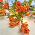 thumbnail image 3 of Artificial Champagne Rose Vine Garland with Fairy Light, Hanging Flowers Garland Light for Home Wedding Party Decoration, 3 of 15