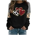 thumbnail image 5 of Going Out Tops for Women Viikei Womens Blouse Long Sleeve,2025 Fall Womens Tops Plus Clearance,Women Valentine's Day Love Print Raglan Long Sleeved Hooded Sweatshirt Multicolor XXXXL, 5 of 6