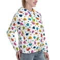 thumbnail image 6 of Kdxio Ladybugs And Flowers Print Womens Oversized Hoodies Sweatshirts Hooded Pullover Tops Sweaters Casual-Small, 6 of 7