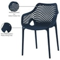 thumbnail image 2 of Meridian Furniture Mykonos Navy Outdoor Patio Dining Chair (Set of 4), 2 of 8