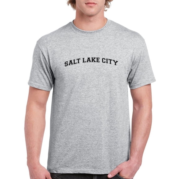 Text Salt Lake City Men T-Shirt, Male Large