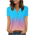 thumbnail image 3 of ATENAR Shirts for Women Soft Lightweight Womens Shirts Loose Tee Sky Blue M, 3 of 7
