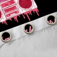 thumbnail image 4 of Homewish Magnetic Tape Curtains Pack of 2 (42x84 Each) for Kids Children Teens,Love Heart Print Curtains Blackout,Black Pink Bedroom Curtains,Luxury Bedroom Decor, 4 of 6