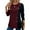 Wine, variant on Fouhkni Womens Long Sleeve Shirts Crewneck Color Block Side Buttons Tunic Tops Fall Fashion Sweaters
