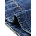 thumbnail image 6 of MODA NOVA Juniors Casual Long Sleeve Button Down Long Distressed Denim Jacket, 6 of 6