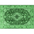 thumbnail image 1 of Ahgly Company Indoor Rectangle Medallion Emerald Green Traditional Area Rugs, 5' x 7', 1 of 4