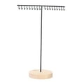 thumbnail image 3 of KLKCMS Jewelry Display Stand Organizer Iron Standing 18 Hooks Jewelry Display Rack Black, 3 of 9