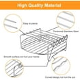 thumbnail image 6 of Air Fryer Rack, Set of 2 Multi-purpose Accessories Metal Double Layer Wire Rack with Skewer for Ninja Power XL Cosori Instant Pot Gourmia Chefman, 6 of 7