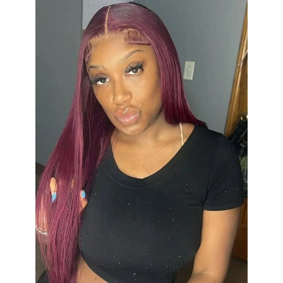 Women's long layered wig, natural wave wig, human hair side parting, heat resistant, lightweight, tangle free, suitable for daily use and clothing