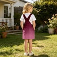 thumbnail image 7 of Curuila Toddler Girls Suspender Dress With Pocket Gradient Square Neck Sleeveless Summer Soft Comfortable Dresses Red1 Size 4-5 Years, 7 of 7