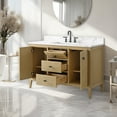 thumbnail image 6 of Vanity Art 48" Double Door Bathroom Vanity with Sink, Freestanding Storage Cabinet with Engineered Marble Top, Flip Down Tray, Drawer, and Shelf, 6 of 7