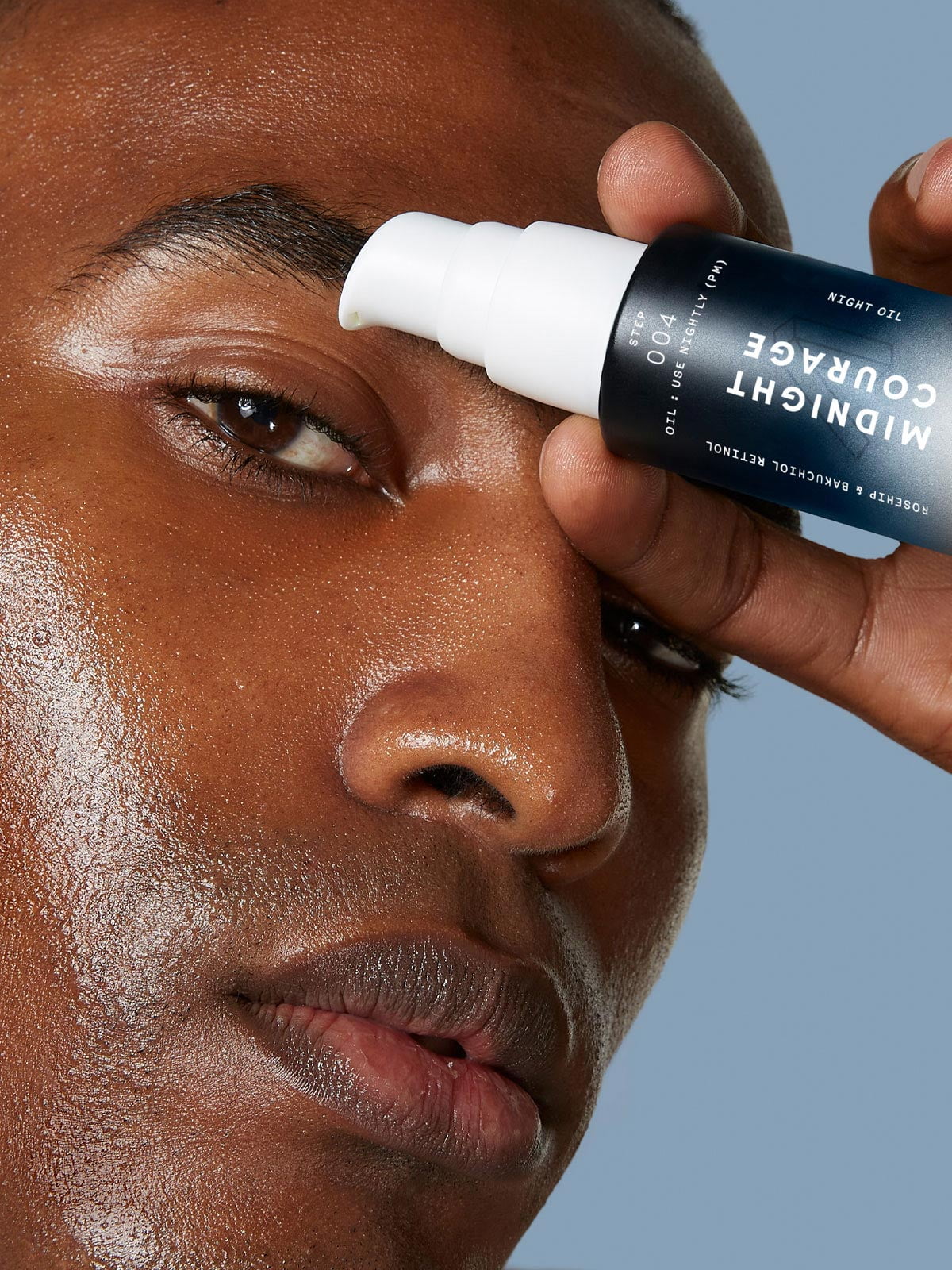 PSA MIDNIGHT COURAGE Rosehip & Bakuchiol Retinol Night Oil, For All Skin Types, 0.5 fl oz/15 ml, Vegan