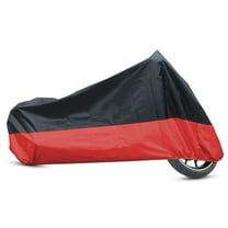 Motorcycle Cover Waterproof Outdoor Motorbike All Weather 180T Black Red