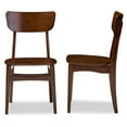 thumbnail image 3 of Baxton Studio RT365-CHR Netherlands Mid-Century Modern Scandinavian Style Dark Walnut Bent Wood Dining Side Chair - 33.54 x 17.75 x 19.89 in. - Pack of 2, 3 of 4