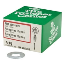 Hillman 280062 SAE Flat Washer Zinc-Plated Steel 7/16" Zinc-Plated