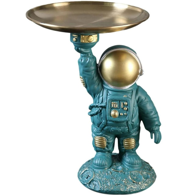 Estatua de buzo Shamjina con bandeja de almacenamiento, escultura, decoración del hogar, figurita, artesanía verde