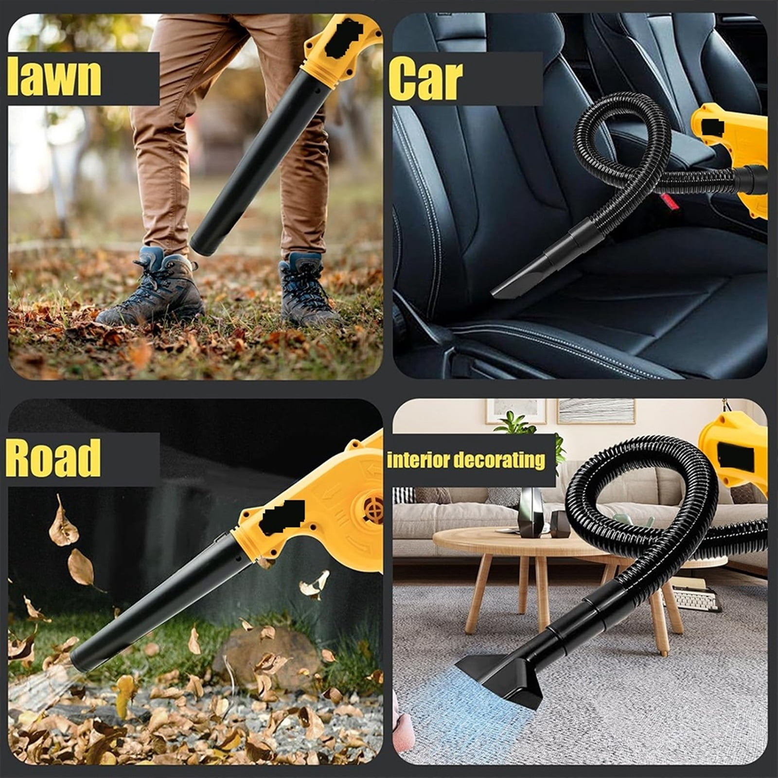 Cordless Leaf Blower, 2.5 Lb Mini Leaf Blower, 2-in-1 Battery Leaf Blower And Vacuum For Workshop, Garage, Porch And Patio ,High Power