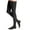 Black, variant on duomed Advantage Soft Opaque 15-20 mmHg Thigh High Closed Toe w/Top Band Compression Stockings, Beige, Small, Petite
