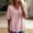 A1-Pink, variant on Tunic with Frayed Trim 3/4 Length Sleeve Tassel Trim Blouse Fringe Trim Layered Ruffle Sleeve Tunic V Neck Tunic Top Summer Blouses Linen Tunic Womens Blouses Gauze Work Blouse Red M