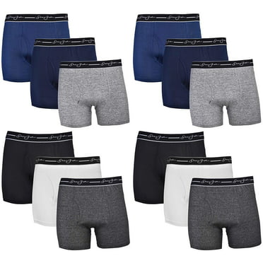 Gildan Adult Men's Boxer Briefs With Covered Waistband, 10-Pack, Sizes ...