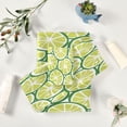 thumbnail image 6 of Towel Set of 3, Summer Green Lime Citrus 1 Bath Towel, 1 Towel, 1 Small Square Towel, Strong Soft and Compact Absorbent Yoga Gym Hotel Excellent Choice. Washcloth Gift, 6 of 7