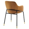 thumbnail image 4 of Modway Jovi Performance Velvet Dining Armchair in Black Cognac, 4 of 7