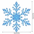 thumbnail image 3 of 12PCS Glowing LED Snowflake Wall Christmas Decor, Holiday Christmas Window Decor, Festive Room Decorations for Home Office Store Display, Bedroom Living Room Wall Art Blue, 3 of 4
