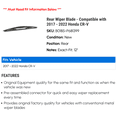 thumbnail image 2 of TRICO B0185-P681399 Rear Wiper Blade 2022 Honda CR, 12", 2 of 2