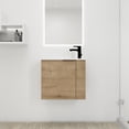 thumbnail image 3 of Tcbosik 22" Wall Mounted Bathroom Vanity with Sink, Natural Floating Bathroom Cabinet with White Ceramic Sink, 3 of 7