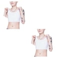 thumbnail image 1 of Qarigey Camiseta sin mangas chaleco moldeador de senos camisa pecho Trans adelgazamiento ropa interior elástica fortalecer reforzado Blanco L 2piezas, 1 of 6