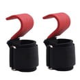 thumbnail image 2 of Ganchos para levantamiento de pesas perfecl correas de muñeca de soporte de agarre manual Rojo, 2 of 8