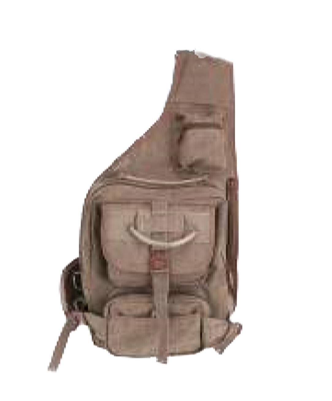 Putty Eurosport Canvas Backpack with Vegan Leather Trim 