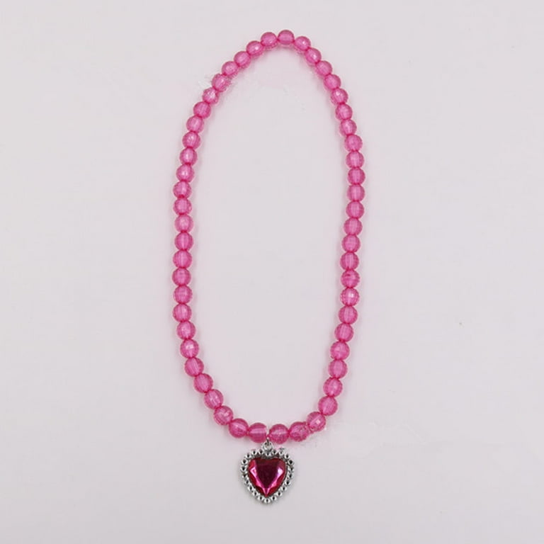8 Sets of Girl Princess Neck Decor Kids Plastic Jewelry Kids Dress Up Supplies Kids Necklace Kids Bracelets