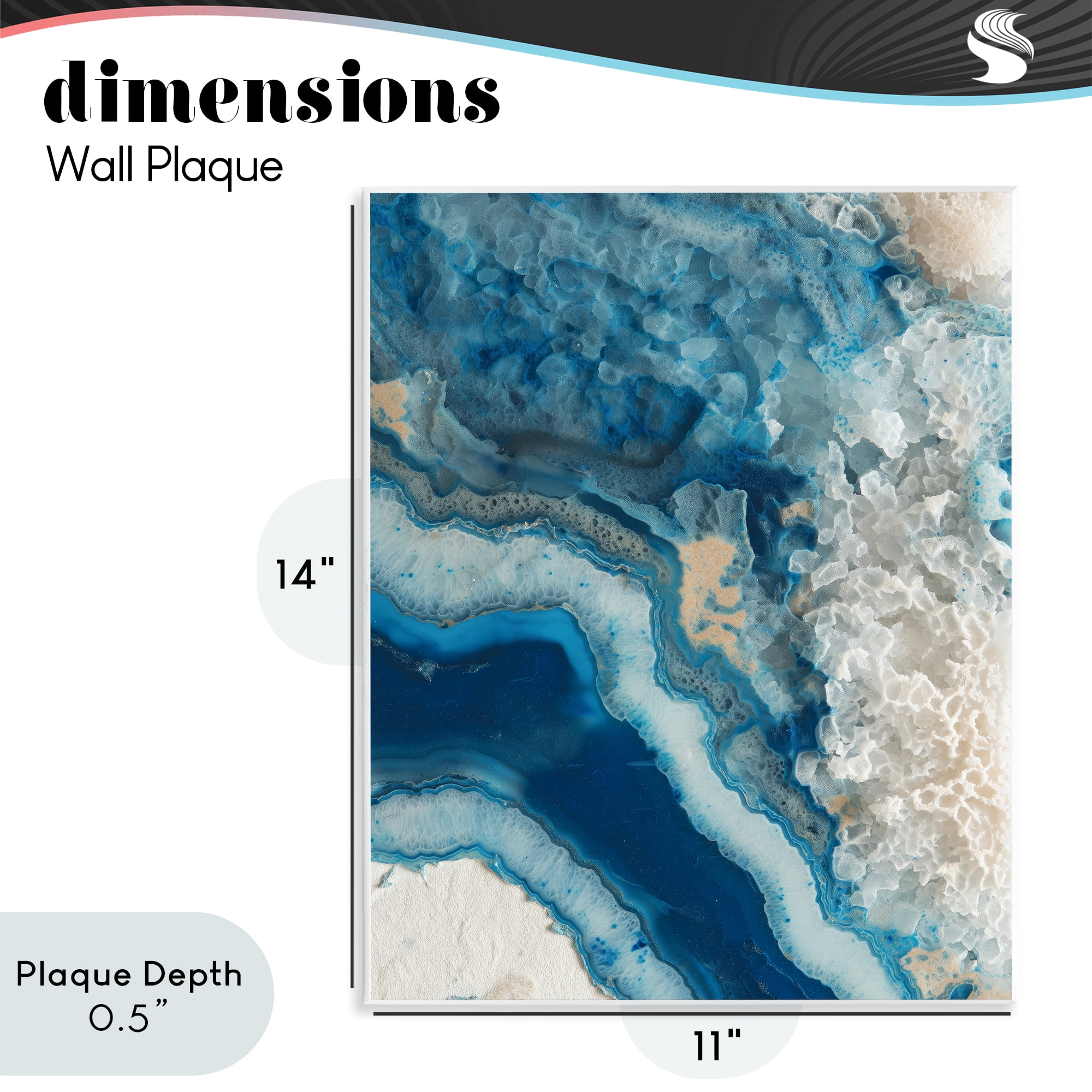 Stupell Industries Ocean's Minerals Flow Wall Plaque Art, design by Svetlana Aleynikova