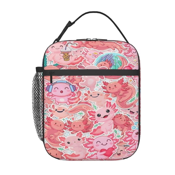 Axolotl Lunch Bag Portable Thermal Lunch Box for Men and Women