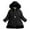 Black, variant on Krdevn Winter Warm Thickened Hooded Long Coat for Girls Toddler and Big Thermal Padded Jacket Outerwear,140/3XL