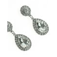 thumbnail image 3 of Time and Tru Woman's Stone Drop Earring, Rhodium, 3 of 3