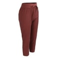 thumbnail image 2 of Casual Drawstring Sweatpants Women Breathable Fitness Sports Pants Joggers for Running (Vermilion), 2 of 8