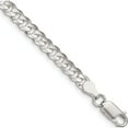 thumbnail image 1 of Sterling Silver 4.5mm Concave Beveled Curb Chain (8 X 4.5) Made In Italy qcbc120-8, 1 of 4