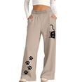 thumbnail image 2 of Lmueinov Girls Print Sweatpants with Pockets Soft Warm Fleece Lined Elastic Waist Straight Leg Pants for Kids Girls Fall Casual Workout Trousers, 2 of 5