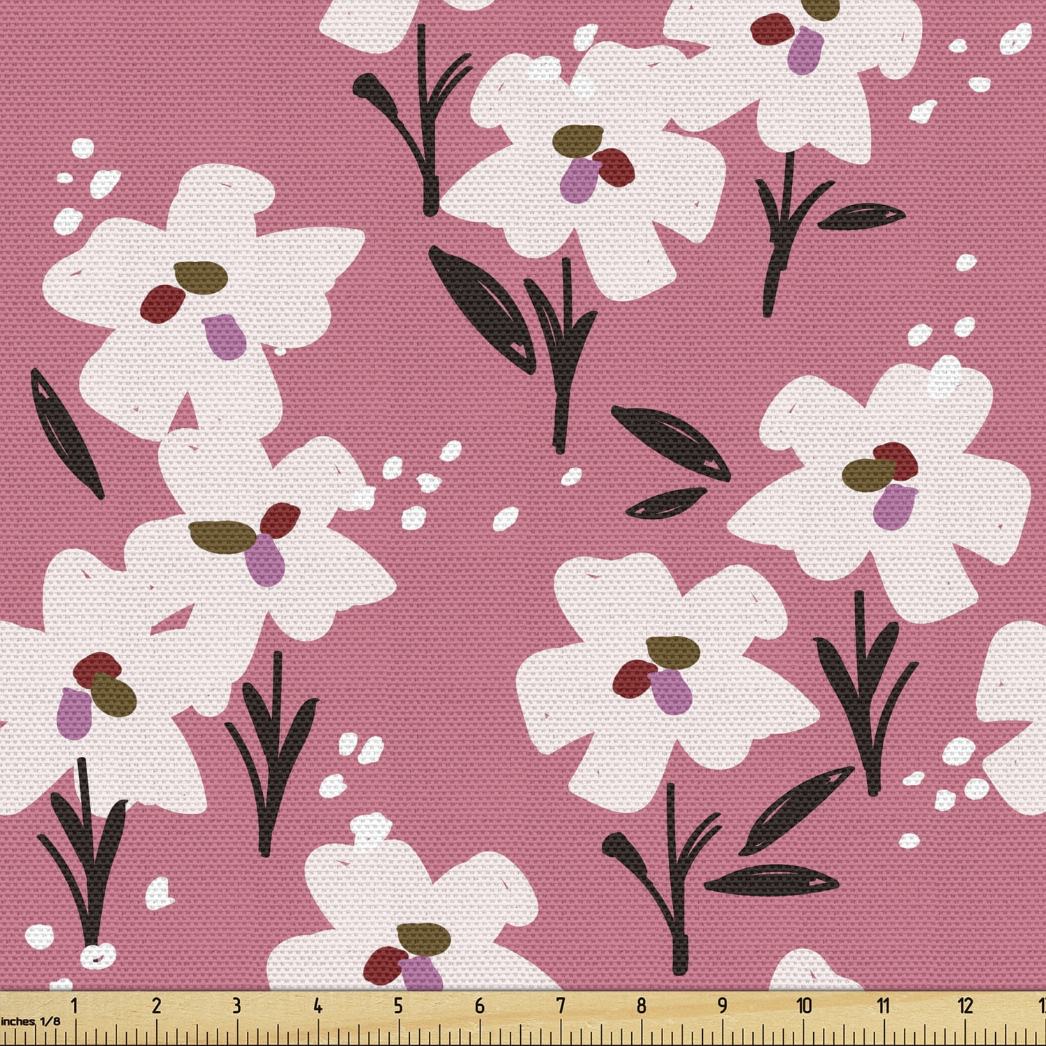 Hyacinth Patterned Digital Printed Fabric Home Decor Upholstery Fabric