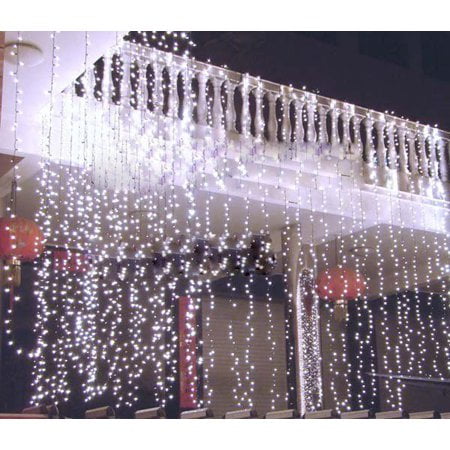 Decorations Christmas 3Mx3M 300LED String Light Curtain Light for Christmas Xmas Wedding Party Home Decoration - White ()