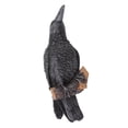 thumbnail image 4 of Crow Ornament, Resin Widely Applicable  Crow Sculpture Back Hook Hole Design  For Courtyard, 4 of 8