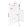thumbnail image 3 of Corner Storage Cabinet 2 Doors with 2 layer Cabinet Cupboard for Bathroom, Kitchen, Living Room,Black, 3 of 6