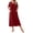 Wine Red, variant on Ekouaer Women Zipper Robes Knit Short Sleeve House Coat Soft Bathrobe Full Length Housecoat Dressing Gown with Pockets