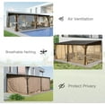 thumbnail image 4 of TOTAL Outdoor 12x20FT Lean-to Hardtop Gazebo with Aluminum Frame, Netting for Deck & Backyard, Brown, 4 of 9
