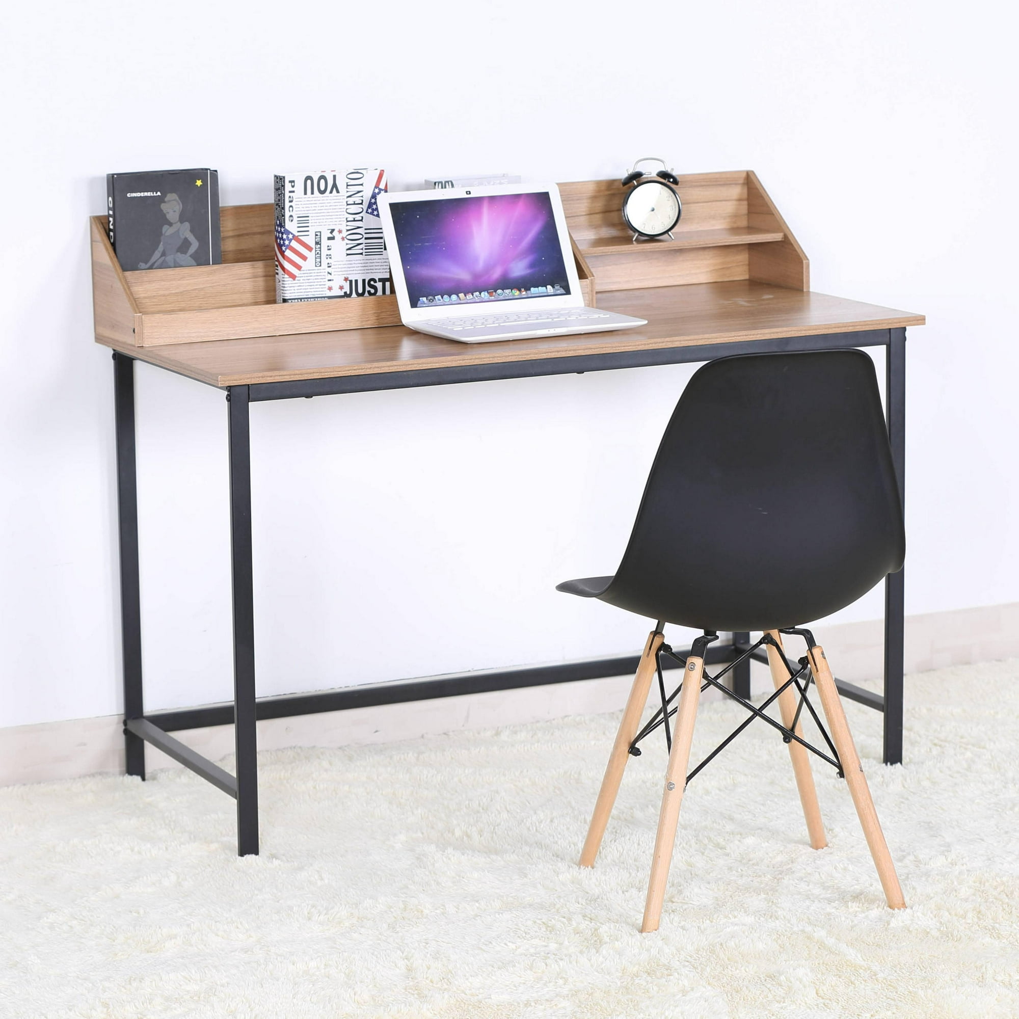 Moustache Office Computer Desk Writing Desk With Hutch For
